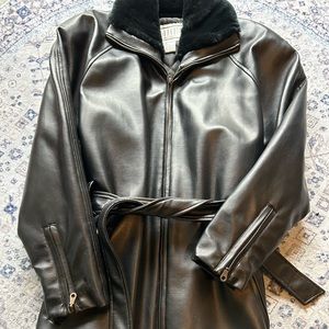 Vintage faux leather/fur coat